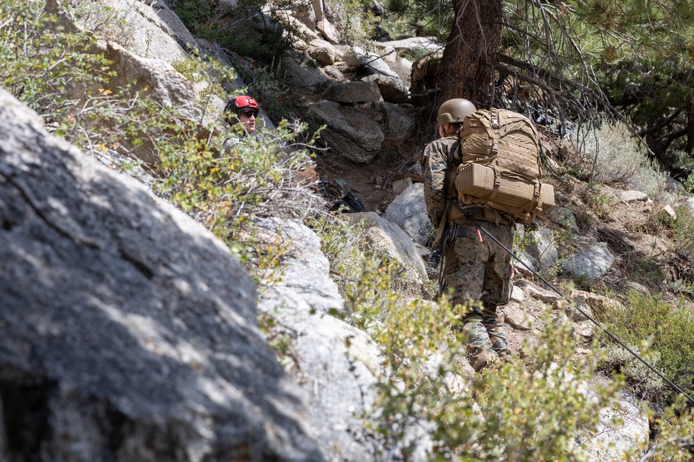 3rd Bn., 4th Marines practice cliff assaults during MTX 4-26