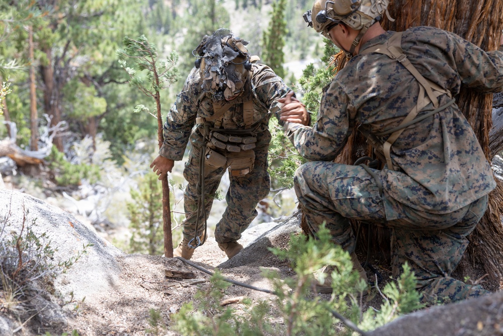 3rd Bn., 4th Marines practice cliff assaults during MTX 4-26