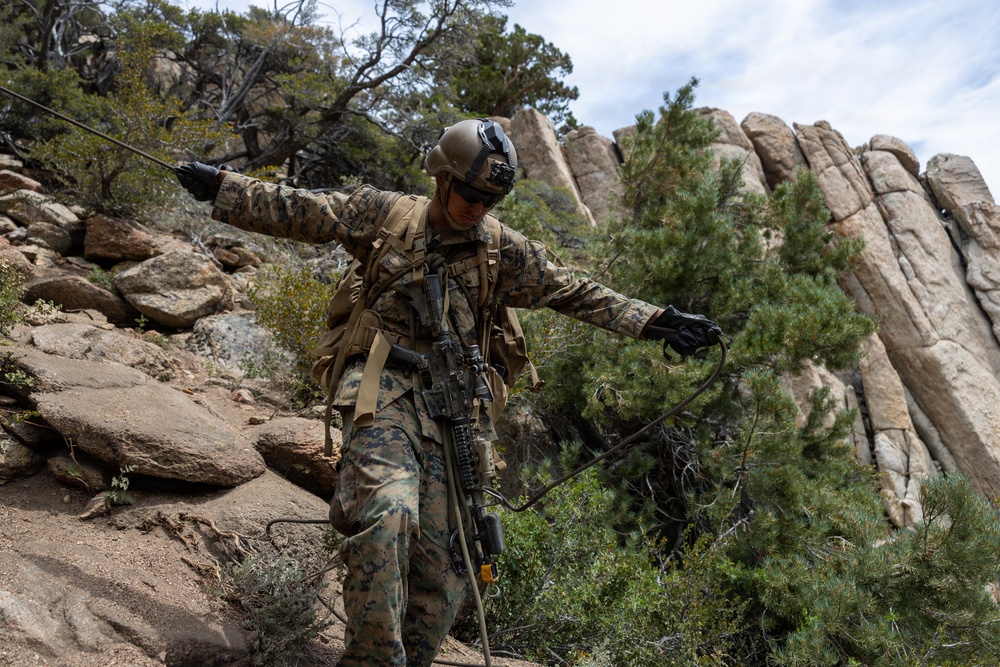 3rd Bn., 4th Marines practice cliff assaults during MTX 4-26