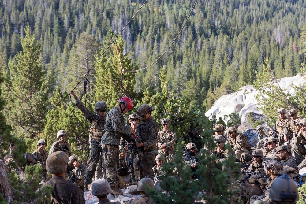 3rd Bn., 4th Marines practice company cliff assaults during MTX 4-26