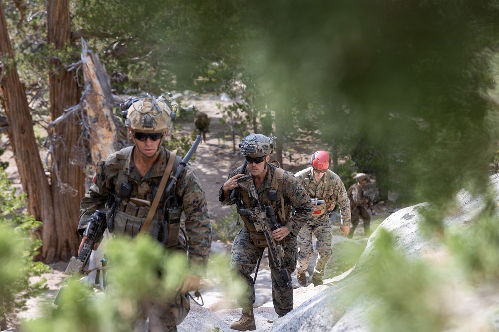 3rd Bn., 4th Marines practice company cliff assaults during MTX 4-26