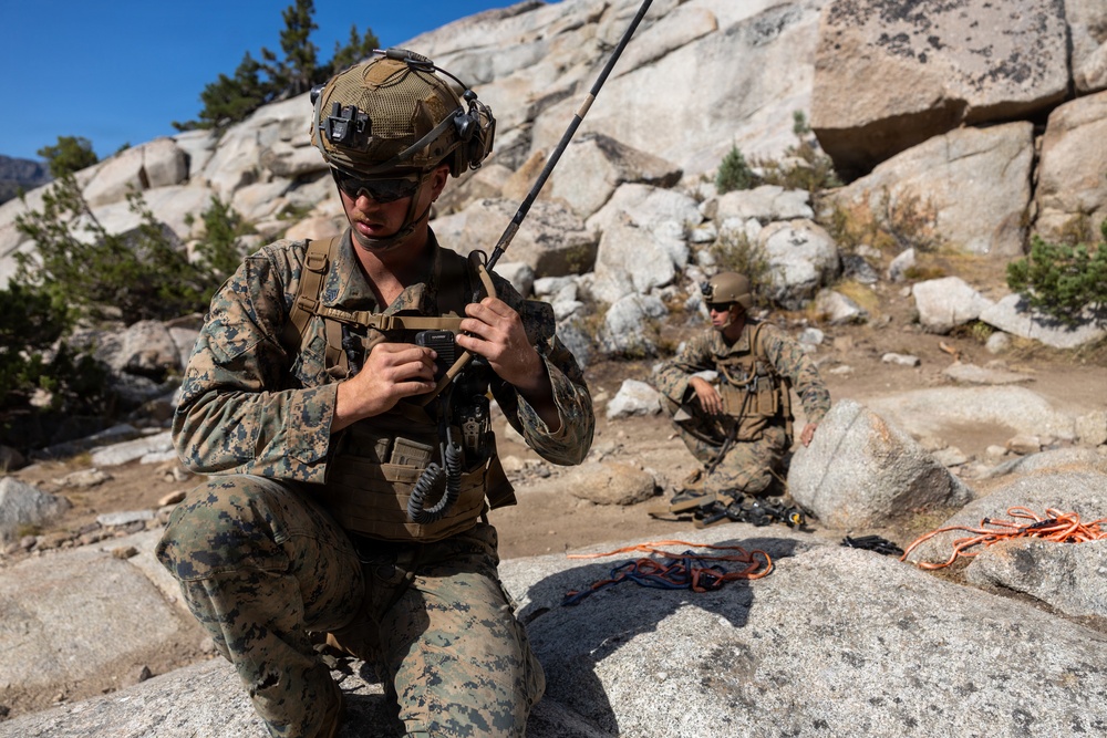 3rd Bn., 4th Marines practice company cliff assaults during MTX 4-26