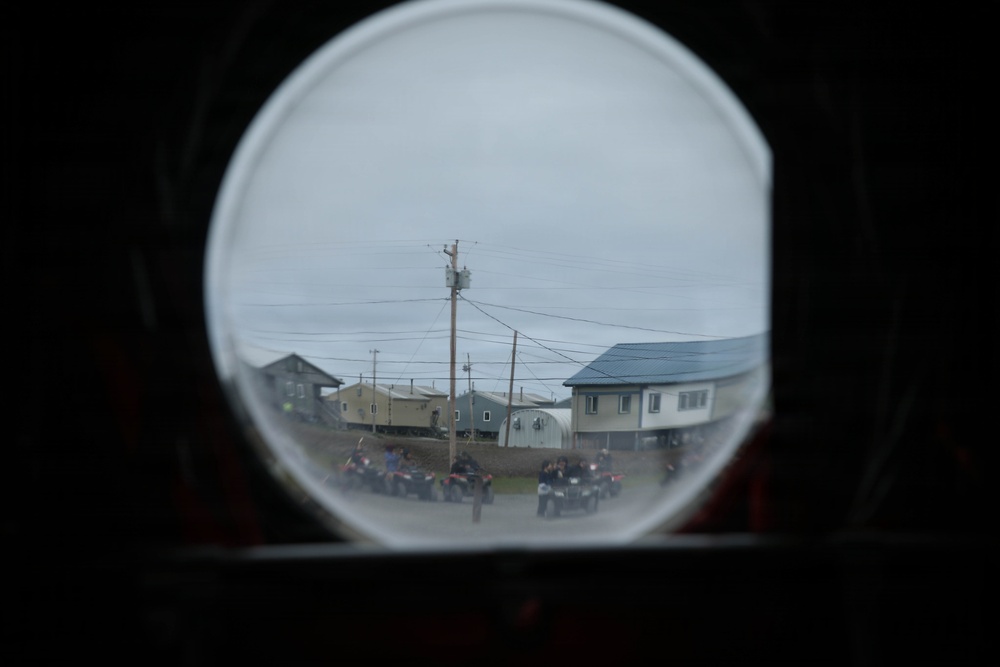 Green Berets, Alaska Army National Guard air crew prepare for RAPIDS infil to Savoonga during Operation Polar Dagger.