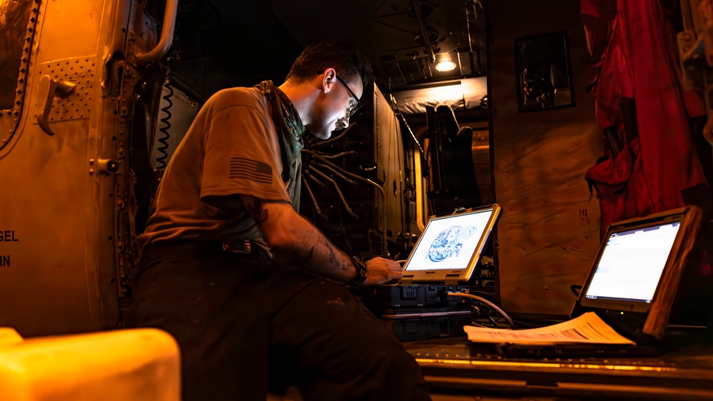 George Washington Conducts Routine Maintenance