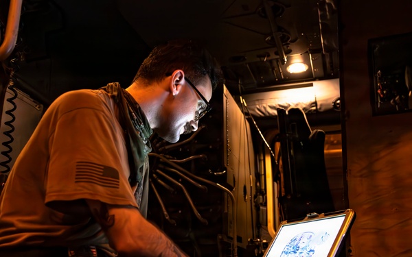 George Washington Conducts Routine Maintenance