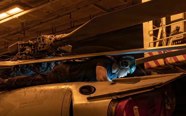 George Washington Conducts Routine Maintenance