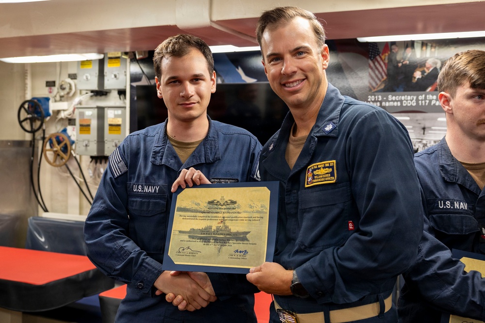 Sailors Get ESWS on DDG 117