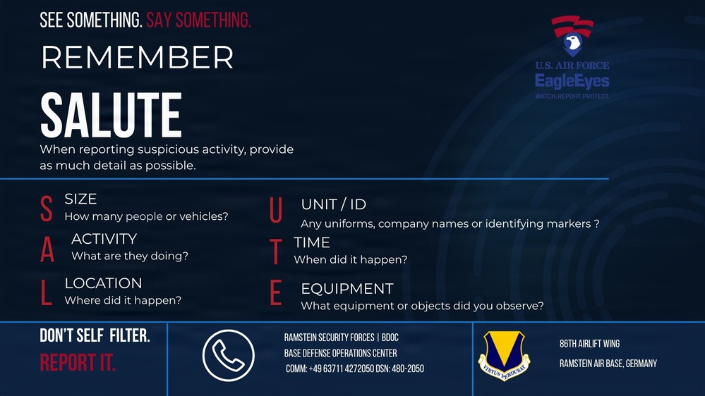 Eyes Up: Community vigilance strengthens Ramstein operational security