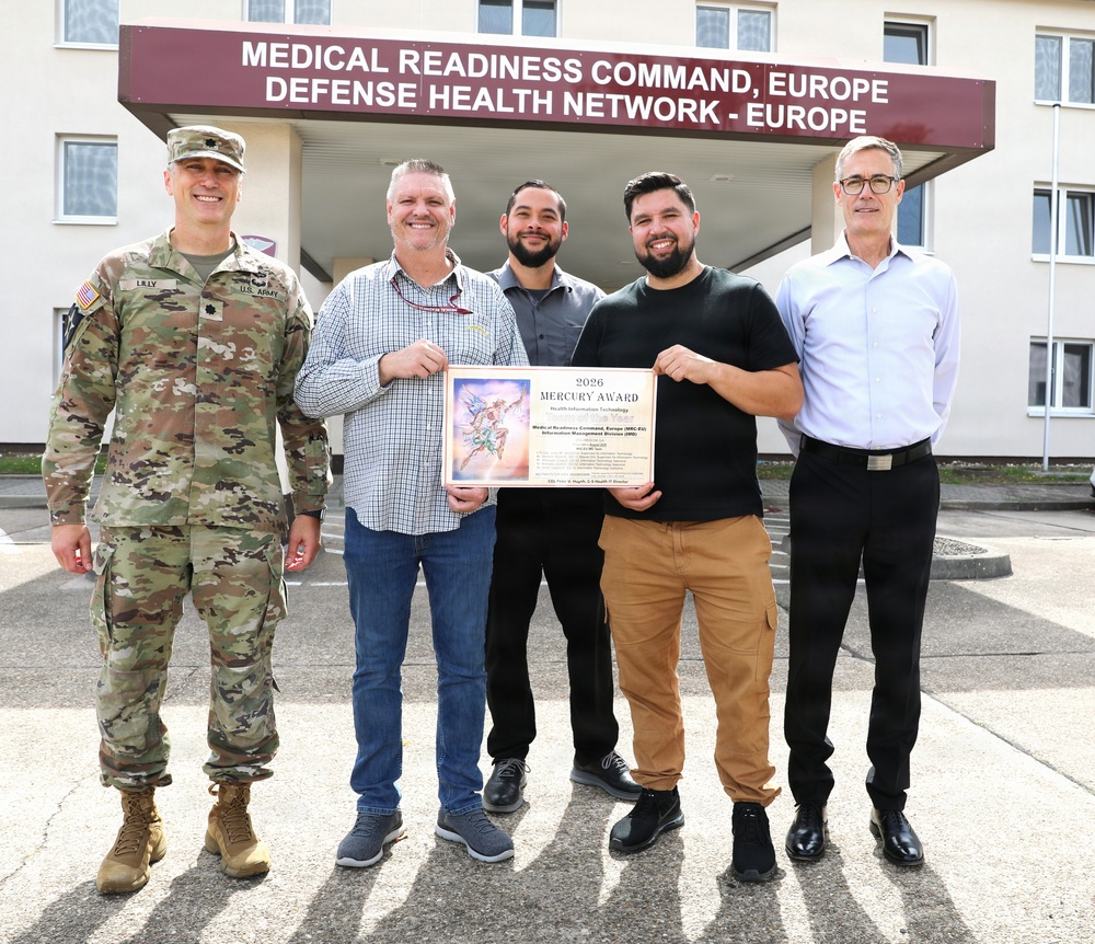 Medical Readiness Command, Europe G-6 Information Technology Team wins 2026 MEDCOM Mercury Award for HIT Team of the Year