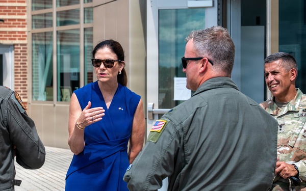New Hampshire Gov. Kelly Ayotte visits 157th Air Refueling Wing