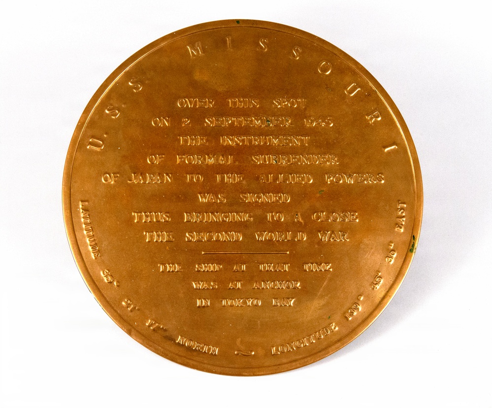 USS Missouri Plaque