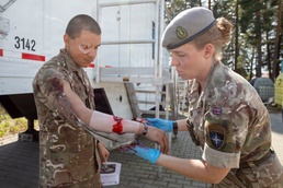 2-37 AR and Allies work side by side during joint medical training in Poland