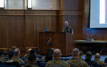 The Commandant, Gen. Eric M. Smith speaks at the Command Inspectors General Training Symposium