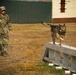 Military Working Dog, Edzsi and handler, Sgt. Brianna Plush demonstrates training at new Military Working Dog Kennel.