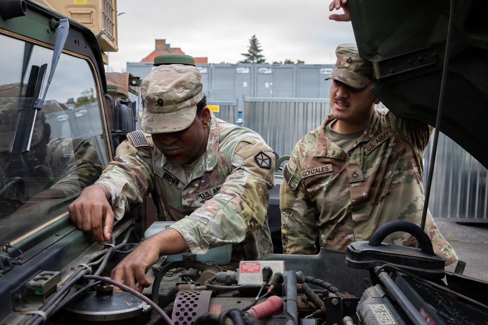 Signal Intelligence Support Company conducts preventive maintenance checks and services