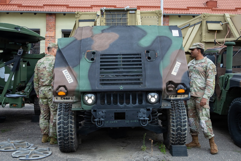 Signal Intelligence Support Company conducts preventive maintenance checks and services