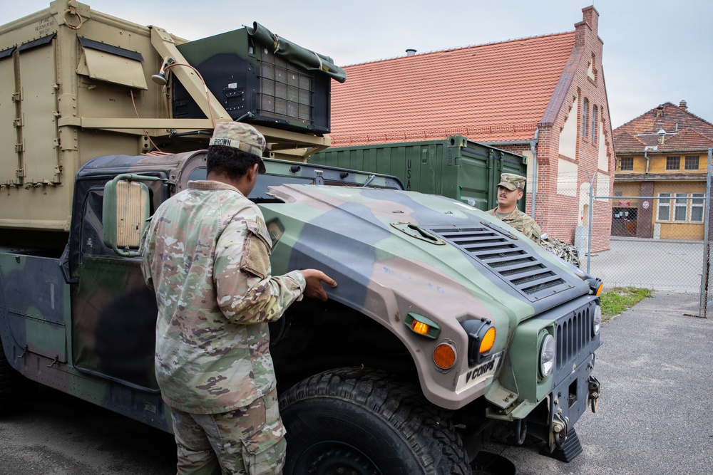 Signal Intelligence Support Company conducts preventive maintenance checks and services