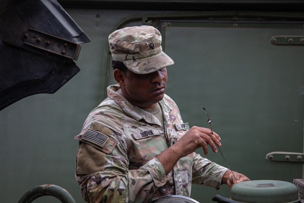 Signal Intelligence Support Company conducts preventive maintenance checks and services