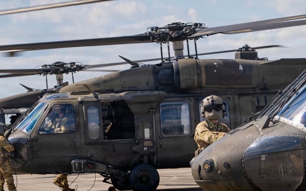 1-214 GSAB of the 12th CAB Conducts Multi-Ship Air Assault During Saber Junction