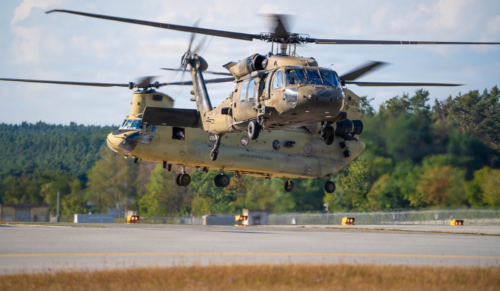 1-214 GSAB of the 12th CAB Conducts Multi-Ship Air Assault During Saber Junction