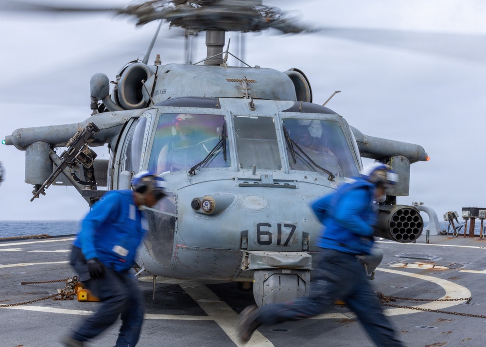 Flight Operations Aboard USS Ross (DDG 71)