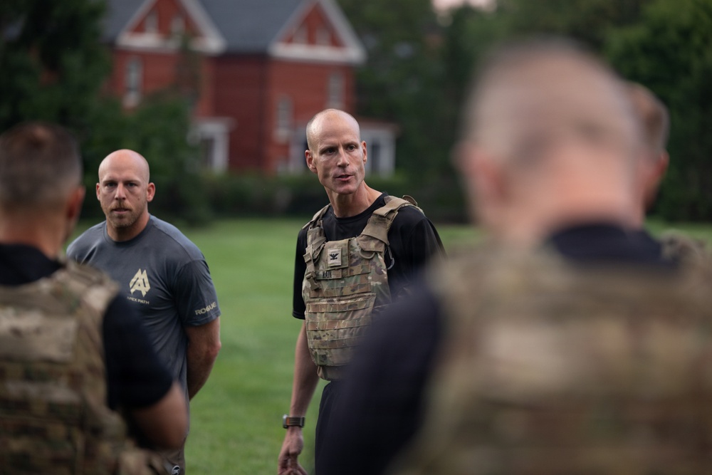 Leaders From The Old Guard Conduct APEX Path Physical Training