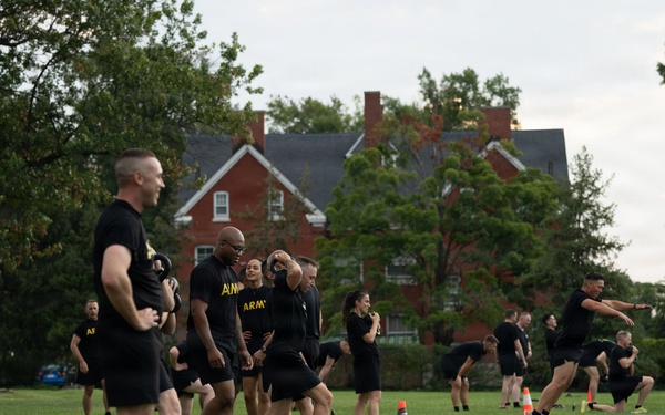Leaders From The Old Guard Conduct APEX Path Physical Training