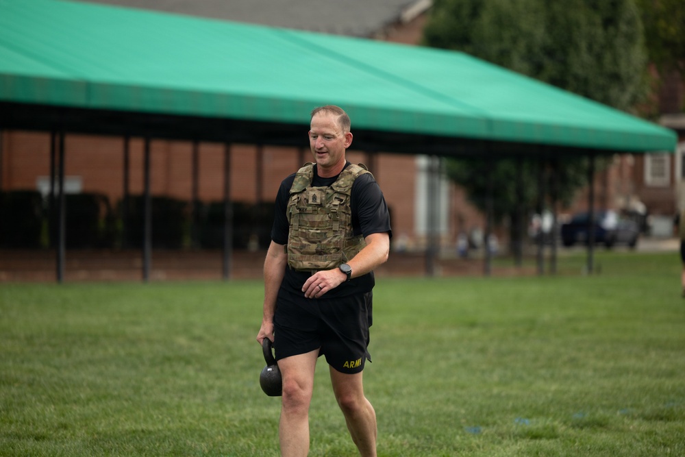 Leaders From The Old Guard Conduct APEX Path Physical Training
