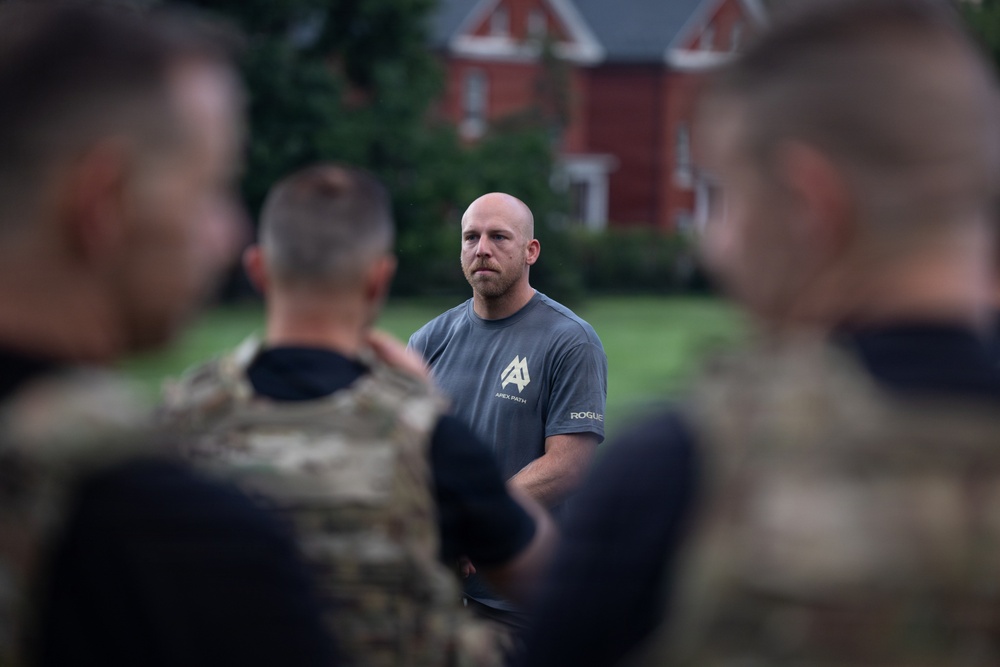 Leaders From The Old Guard Conduct APEX Path Physical Training
