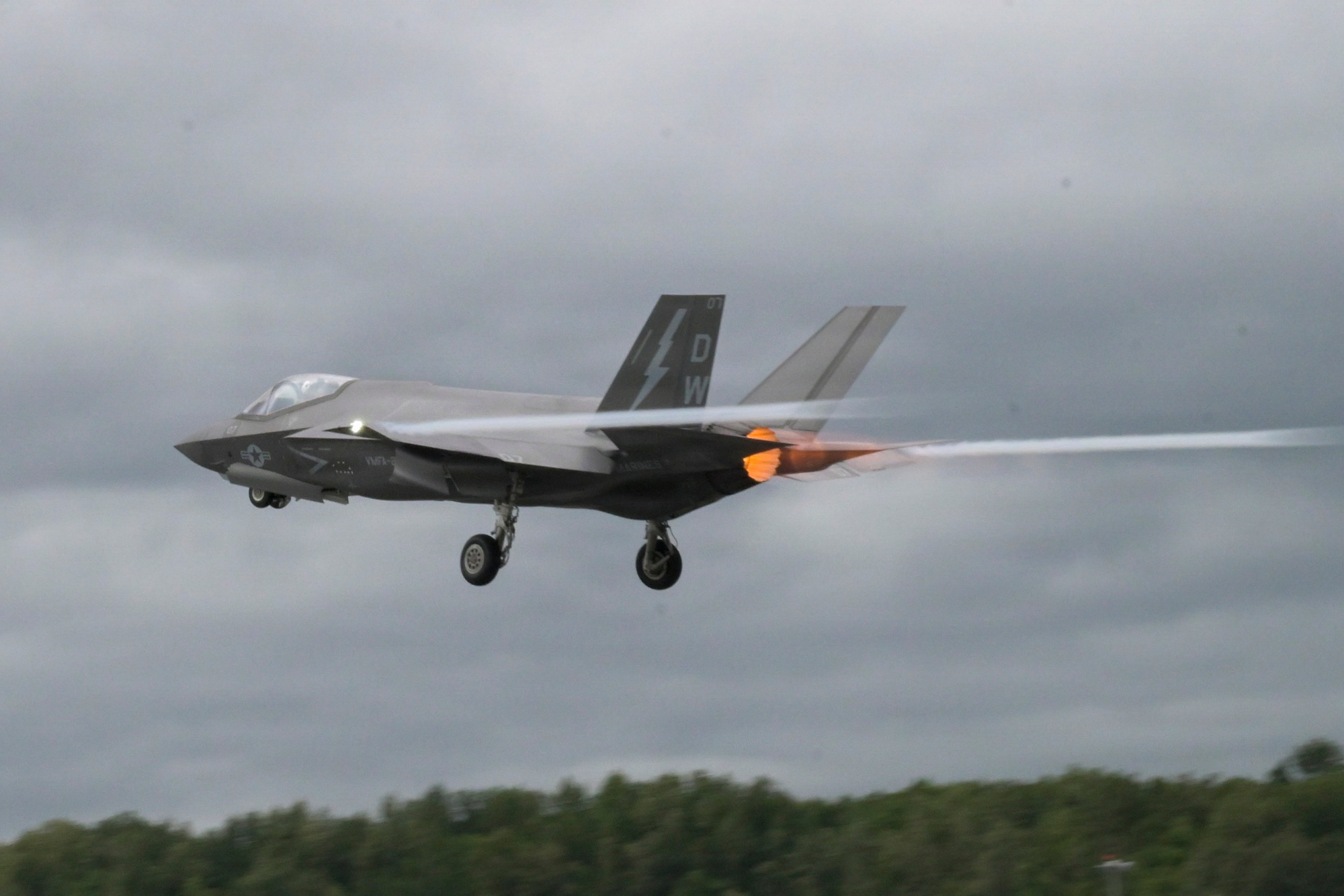 U.S. Marine Corps F-35C Lightning II takes off during RED FLAG-Alaska 26-3