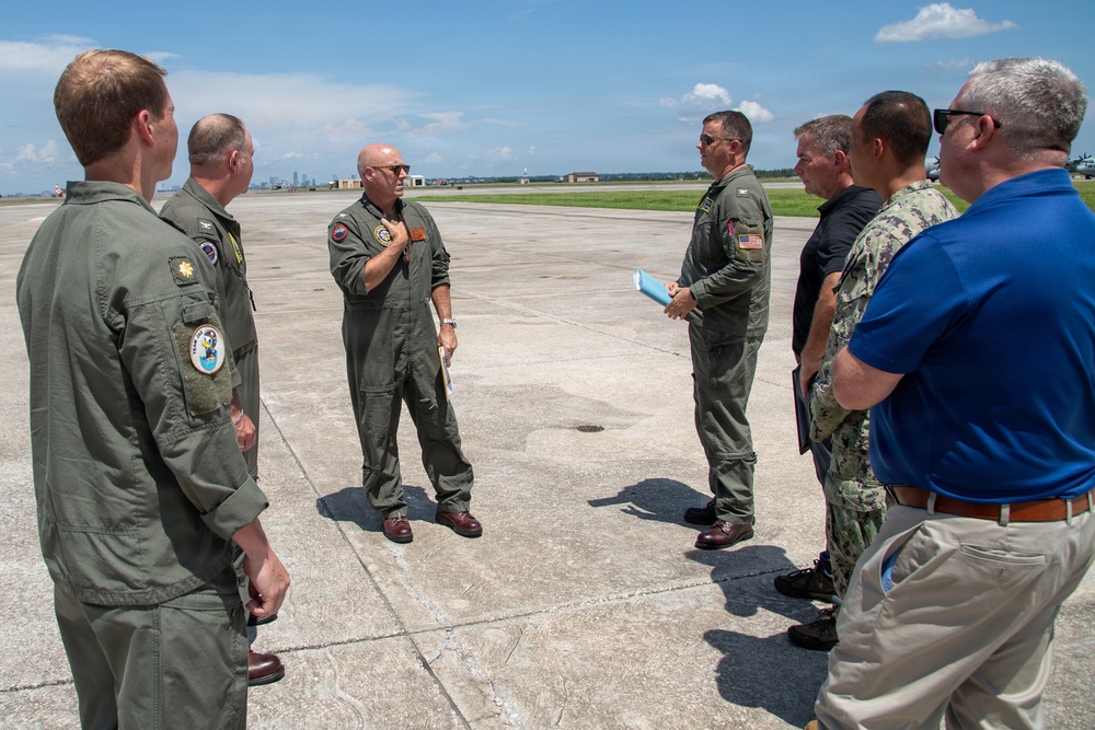 Naval Air Station Jacksonville hosted Commander, Navy Region Southeast Capt. Jeff Hill, and Navy Region Southeast Command Master Chief Thomas Mace
