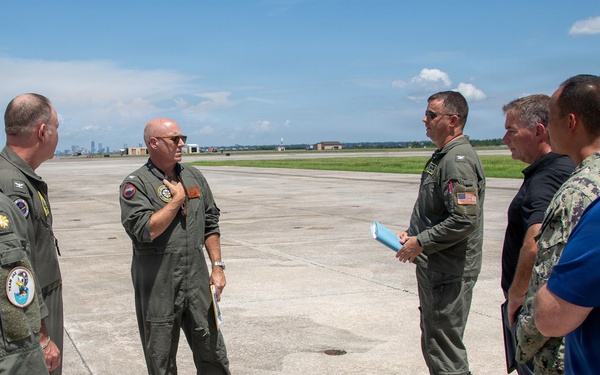Naval Air Station Jacksonville hosted Commander, Navy Region Southeast Capt. Jeff Hill, and Navy Region Southeast Command Master Chief Thomas Mace