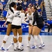 U.S. AIR FORCE ACADEMY, Colo. -- Air Force Falcons celebrate during an exhibition match against the School of Mines on Aug. 25, 2026 at Cadet Gym East in Colorado Springs, Colo. (U.S Air Force Photo by Jonathan Suni)