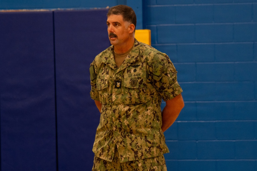 Naval Air Station Jacksonville Commanding Officer Capt. Ryan Dexter presented awards to our Sailors and civilians at Command quarters
