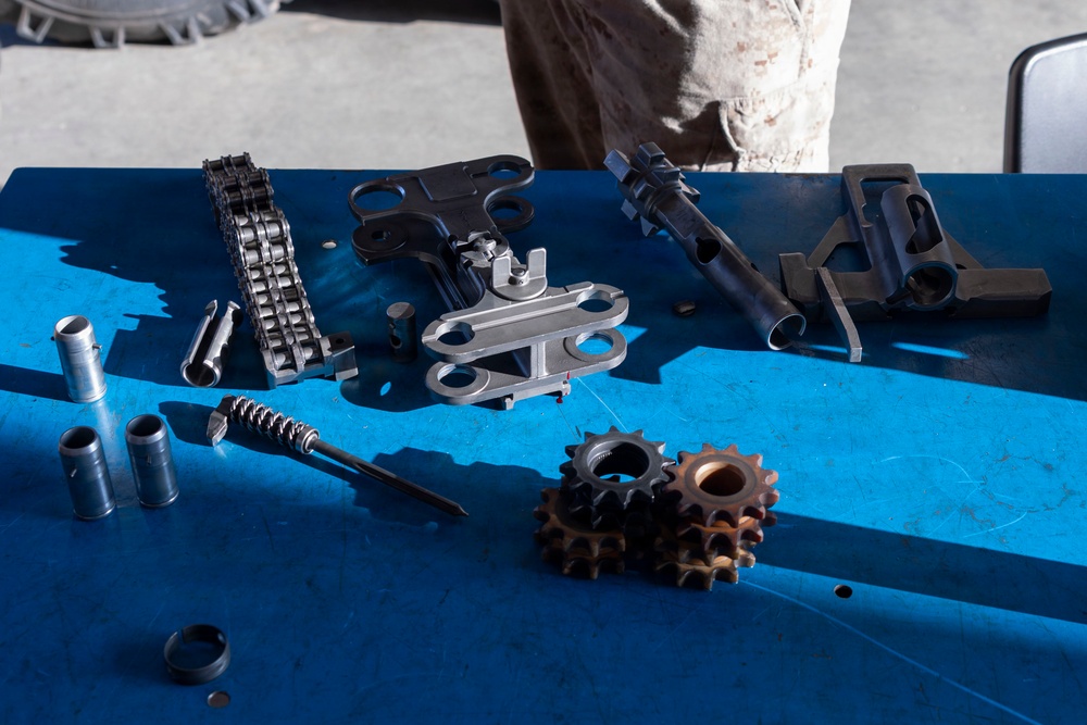 U.S. Marines with 1st LAR get evaluated on disassembly, assembly drill during Coral-Balmoral Cup