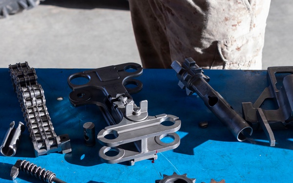 U.S. Marines with 1st LAR get evaluated on disassembly, assembly drill during Coral-Balmoral Cup