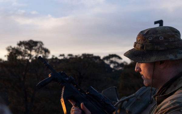 U.S. Marines with 1st LAR complete weapons handling test during Coral-Balmoral Cup