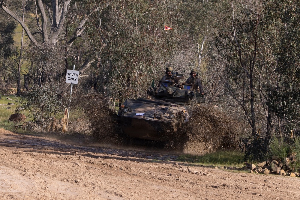U.S. Marines with 1st LAR participate in live-fire exercise during the Coral-Balmoral Cup