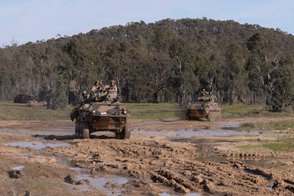 U.S. Marines with 1st LAR participate in live-fire exercise during the Coral-Balmoral Cup