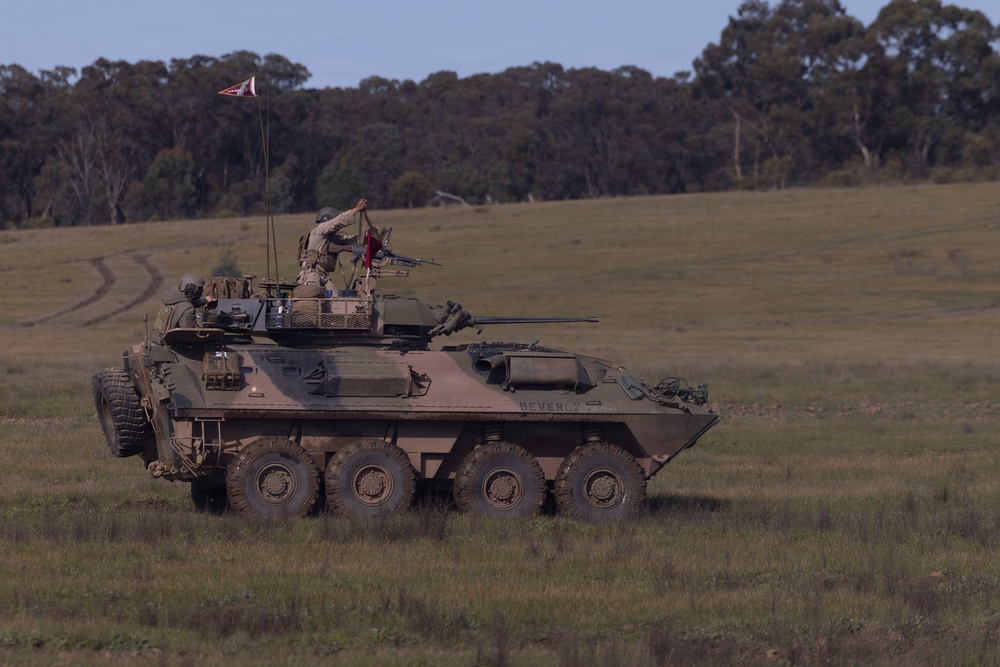 U.S. Marines with 1st LAR participate in live-fire exercise during the Coral-Balmoral Cup