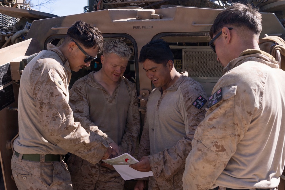 U.S. Marines with 1st LAR participate in Tiger Chase event during the Coral-Balmoral Cup