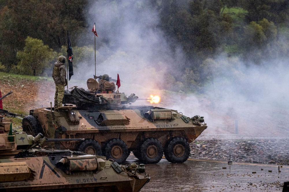 U.S. Marines with 1st LAR, 4th LAR participate in High Noon event during the Coral-Balmoral Cup