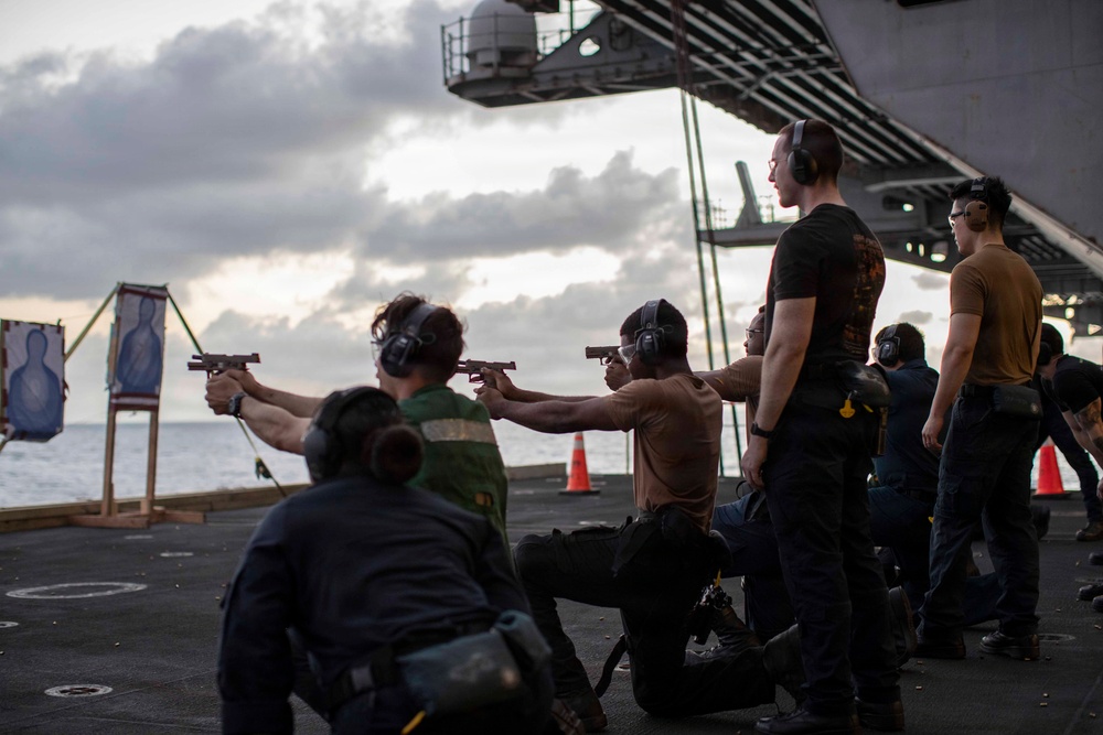 Abraham Lincoln Conducts Small-Arms Live-Fire Exercise