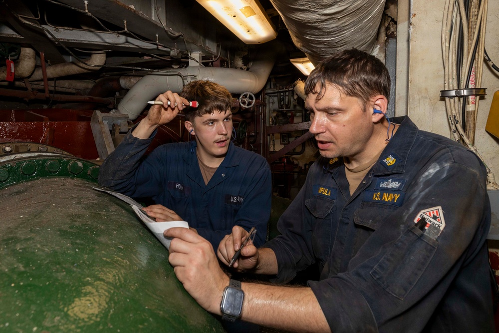Maintenance Aboard USS Bataan (LHD 5)