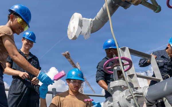 Maintenance Aboard USS Bataan (LHD 5)