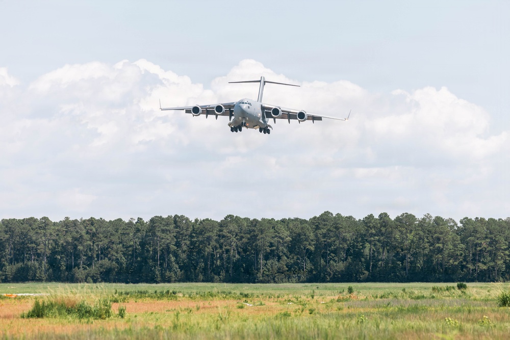C-17 Globemaster III Lands on Camp Davis South Airfield