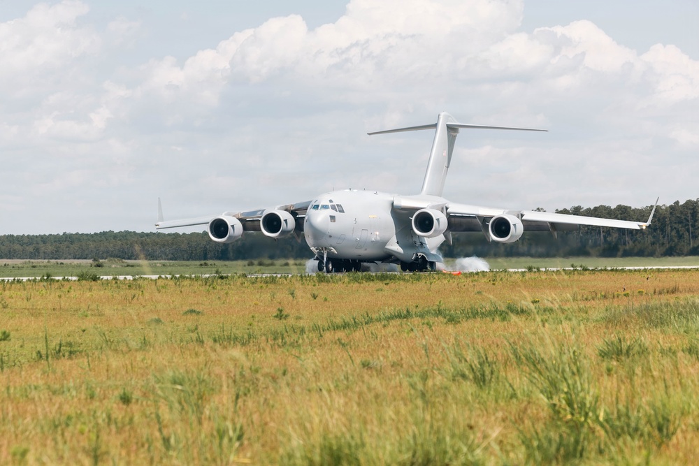 C-17 Globemaster III Lands on Camp Davis South Airfield
