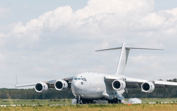 C-17 Globemaster III Lands on Camp Davis South Airfield