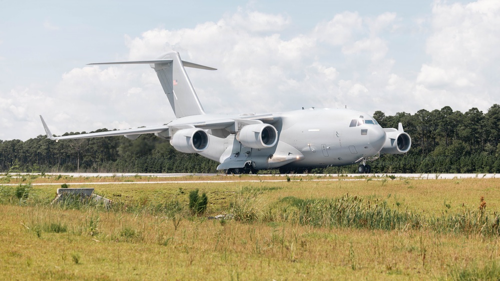C-17 Globemaster III Lands on Camp Davis South Airfield
