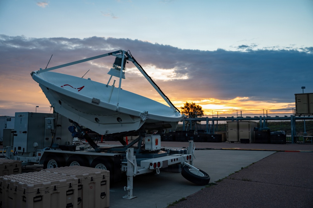 Sunrise Over Space Force Electromagnetic Warfare Complex